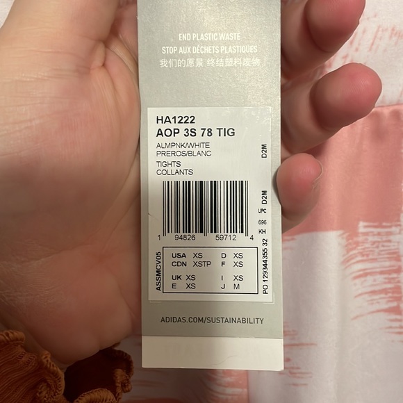 NWT Adidas Designed To Move Graphic High-Waist Tights - Picture 9 of 13